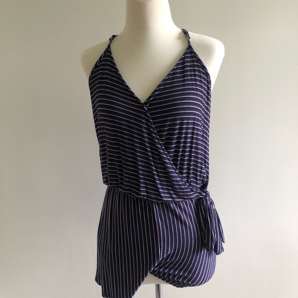 Mossimo striped romper with tie - Picture 4 of 5